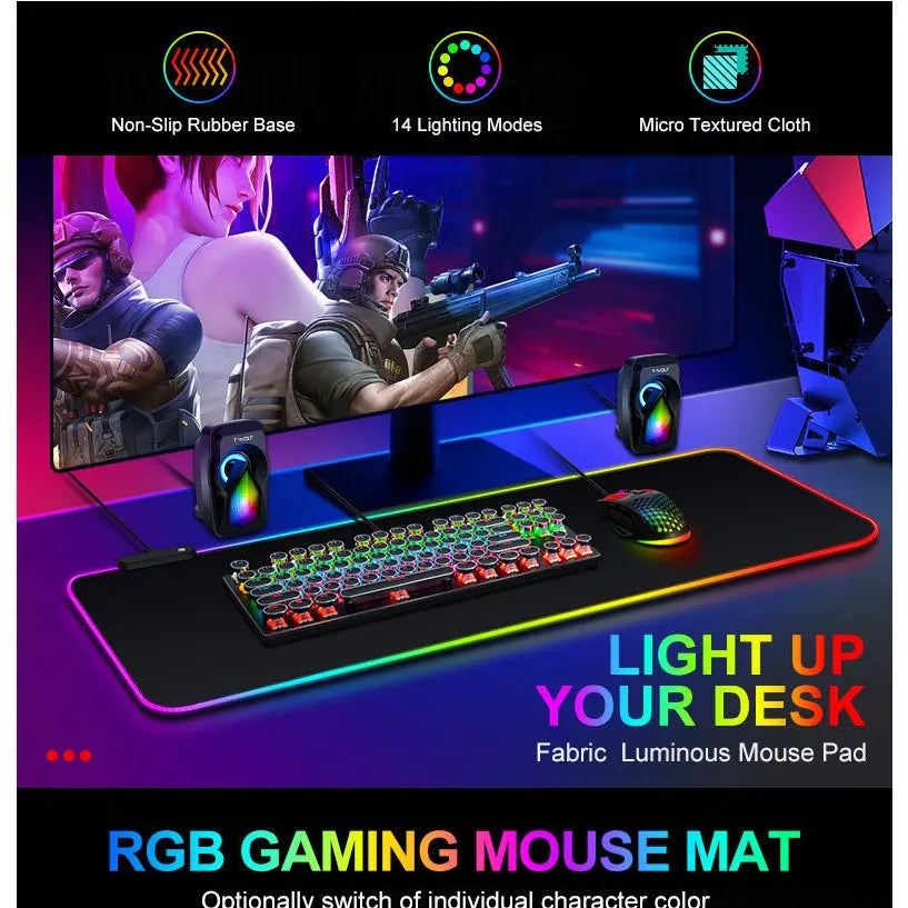 Mouse Pad Gamer RGB 80x30cm