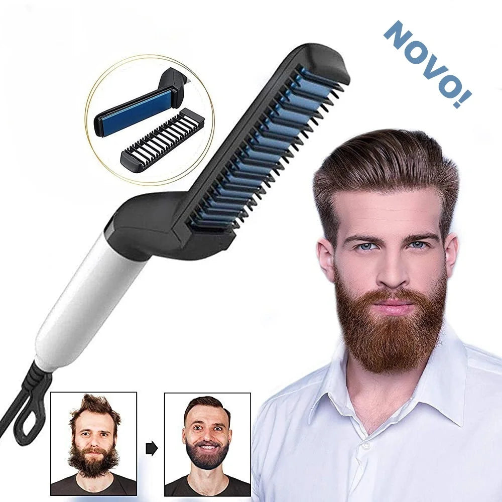 Prancha Alisadora e Modelador de Cabelo e Barba Masculino