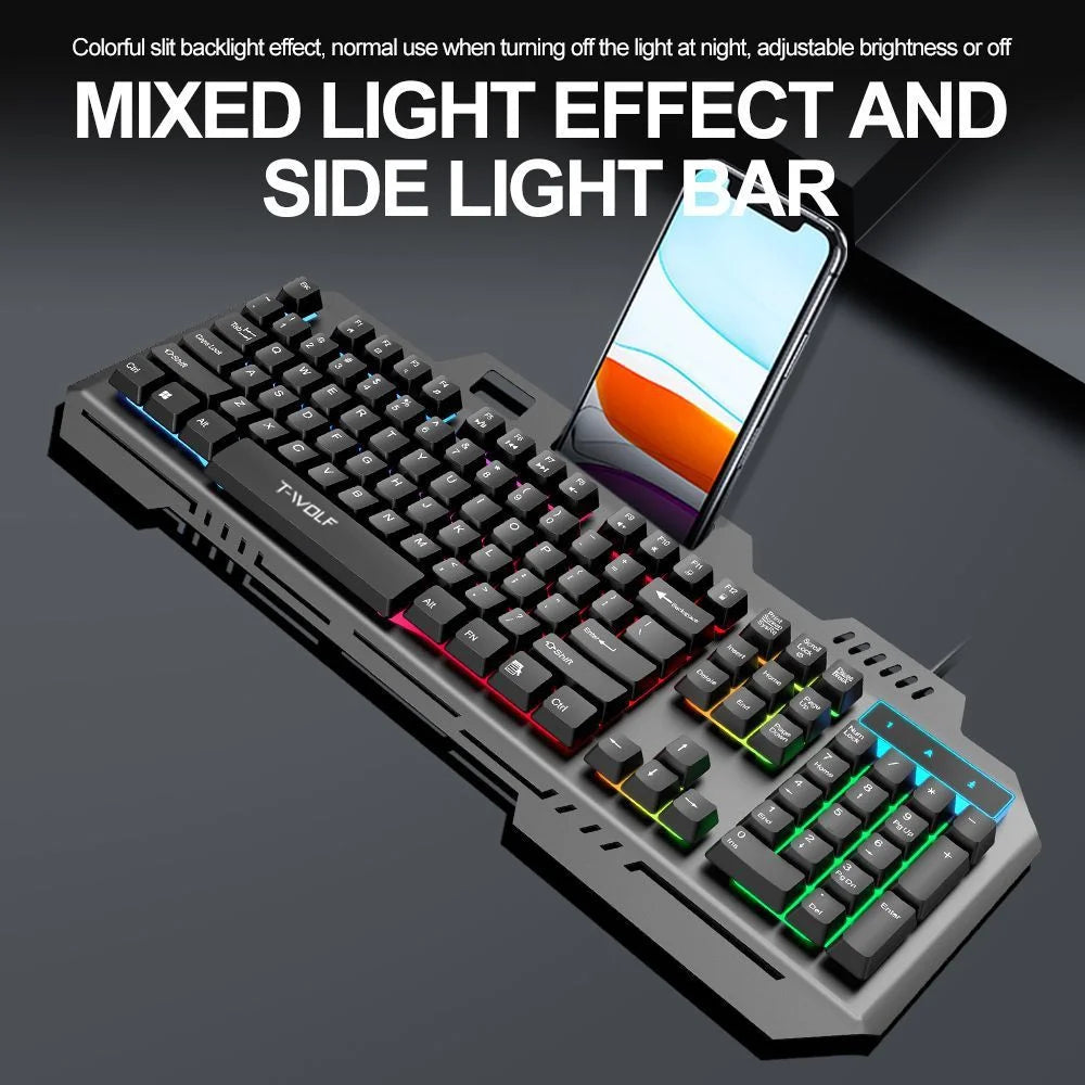 Teclado Gamer Semi-Mecânico RGB - ABNT2, LED Rainbow, USB